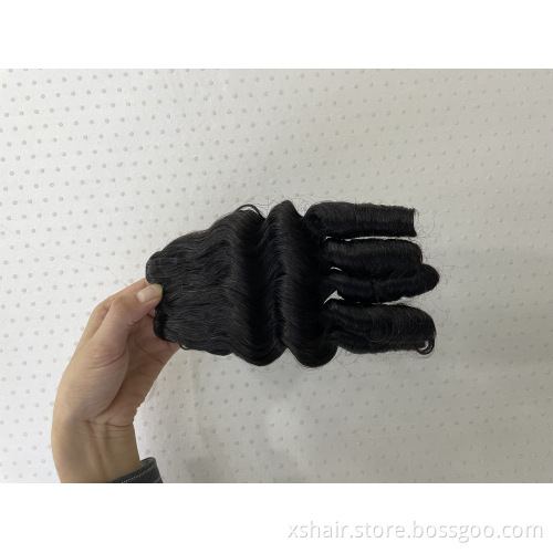 Wholesale Pixie Curls Human Hair Bundles Cuticle Aligned Customized Texture Virgin Super Double Drawn Hair